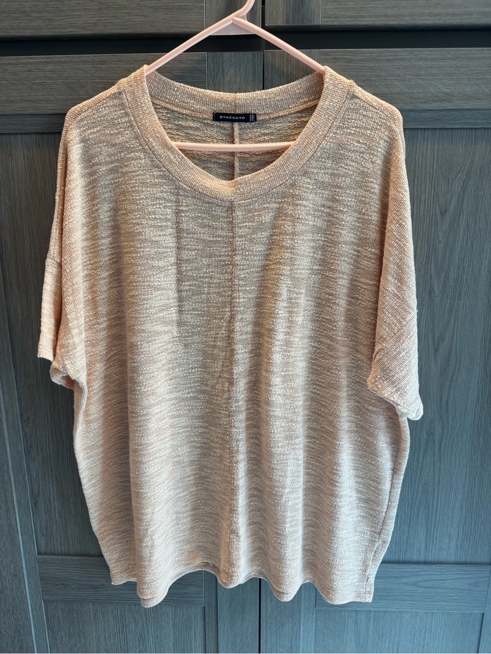 Staccato Neutral Beige Short-Sleeve Knit Tee